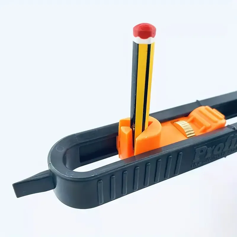 Set di strumenti di misurazione precisi per la lavorazione del legno: tracciatore di contorni con blocco e curva ad arco irregolare regolabile!