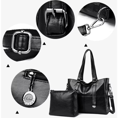 Una spaziosa borsa da donna in morbida ecopelle + una pochette in regalo!