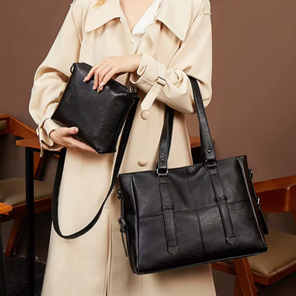 Una spaziosa borsa da donna in morbida ecopelle + una pochette in regalo!