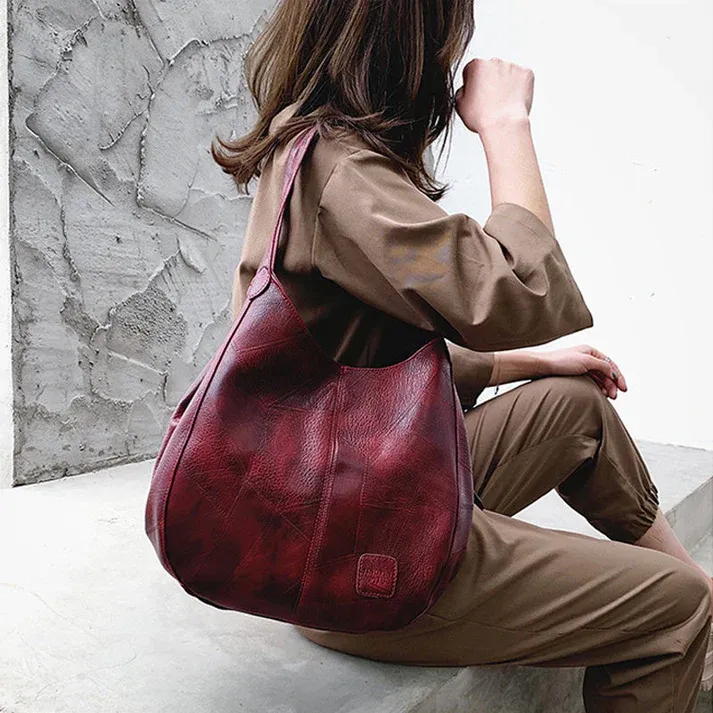 【🎊2025 Nuovo prodotto】👜Borsa a tracolla da donna vintage in morbida pelle con grande capacità