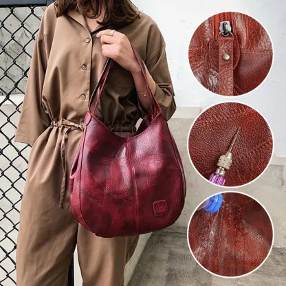 【🎊2025 Nuovo prodotto】👜Borsa a tracolla da donna vintage in morbida pelle con grande capacità