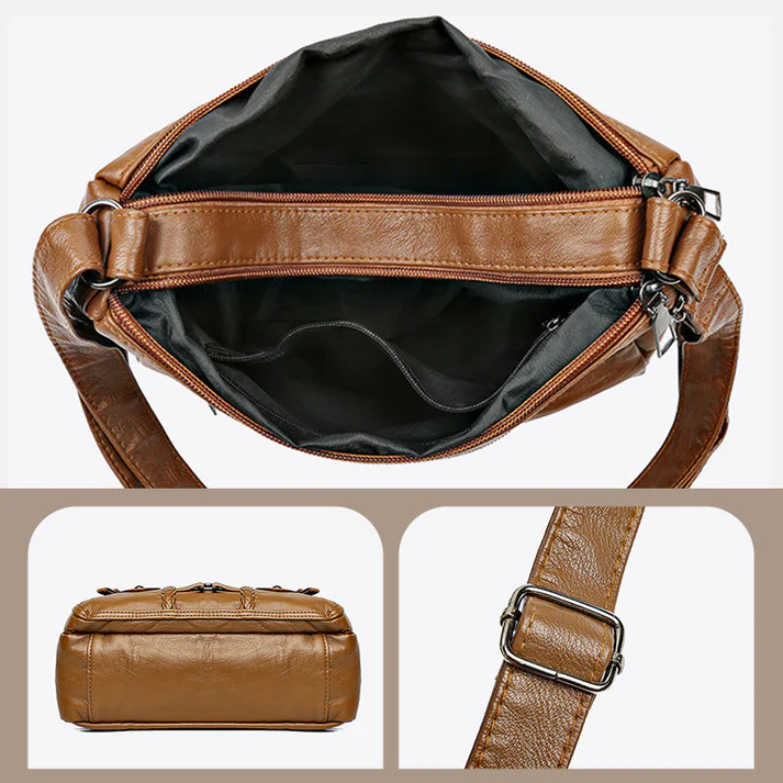 Borsa tote vintage da donna in morbida pelle PU