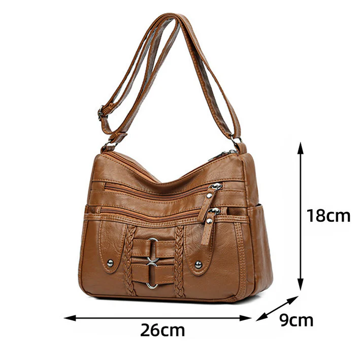 Borsa tote vintage da donna in morbida pelle PU