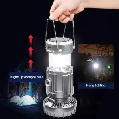 Lanterna da campeggio portatile a LED con ventola