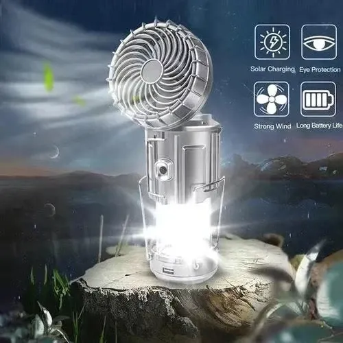 Lanterna da campeggio portatile a LED con ventola