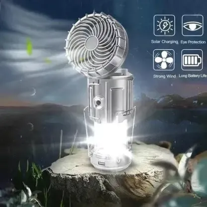 Lanterna da campeggio portatile a LED con ventola