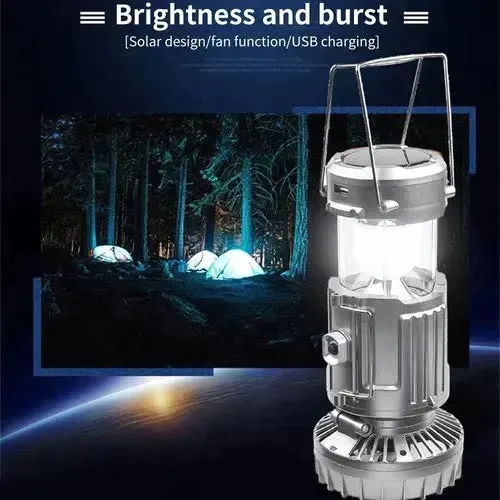 Lanterna da campeggio portatile a LED con ventola
