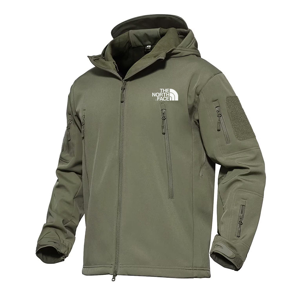 The Nottgrth Face Men's Jacket 7 Pocket Performance Fleece Lined Waterproof Softshell Winter Jacket 2