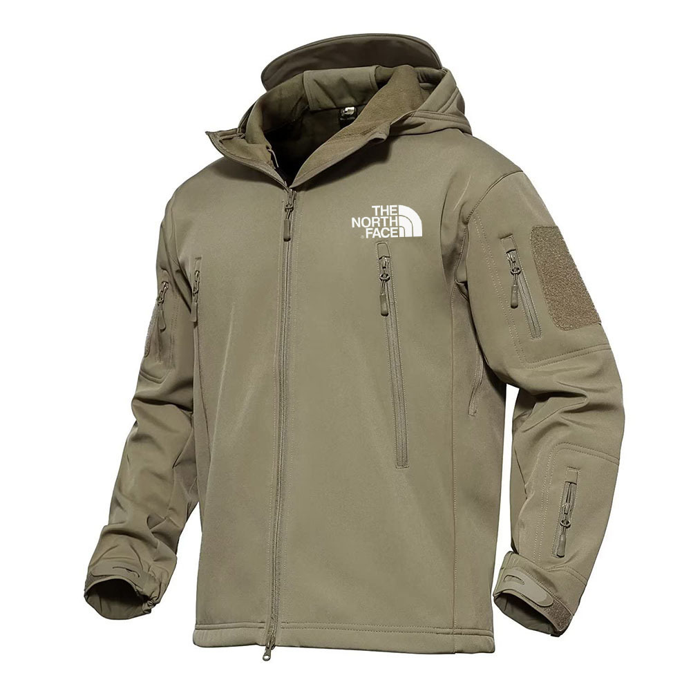 The Nottgrth Face Men's Jacket 7 Pocket Performance Fleece Lined Waterproof Softshell Winter Jacket 2