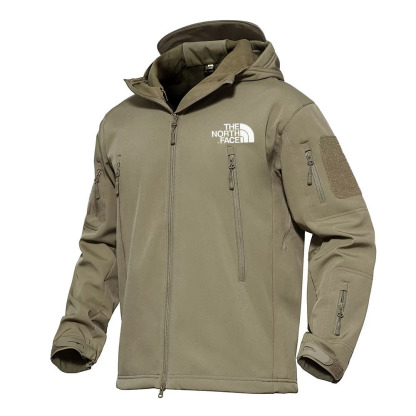 The Nottgrth Face Men's Jacket 7 Pocket Performance Fleece Lined Waterproof Softshell Winter Jacket 2