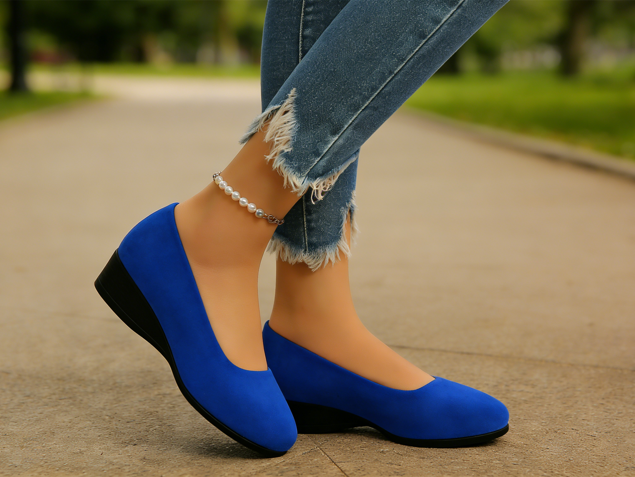 RETAILOTLET-Wedge-heeled orthopedic shoes