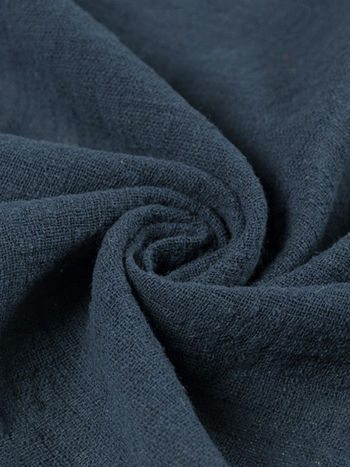 Men's Breathable Linen Contrast Pleated Resort Henley Top