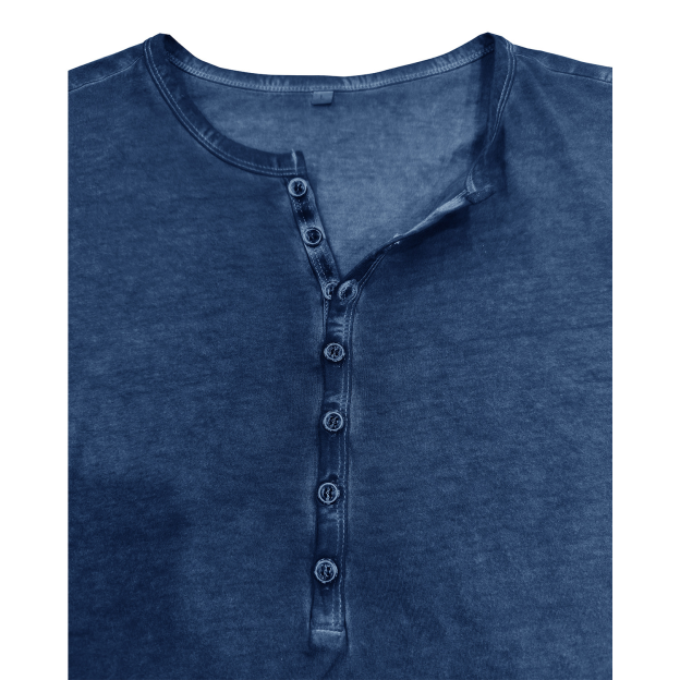 Vintage crew neck henley summer base layer outdoor short-sleeve T-shirt