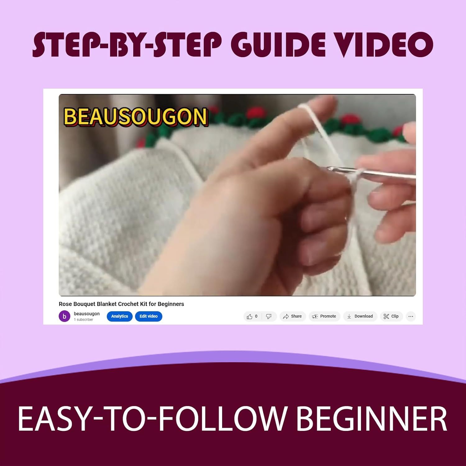 💝Mother's Day 50% OFF - Handmade Yarn DIY Bouquet & Blanket Material Kit