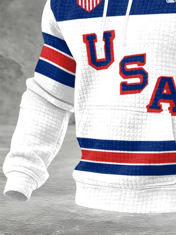 🥇Men's USA Ice Hockey Print Hoodie