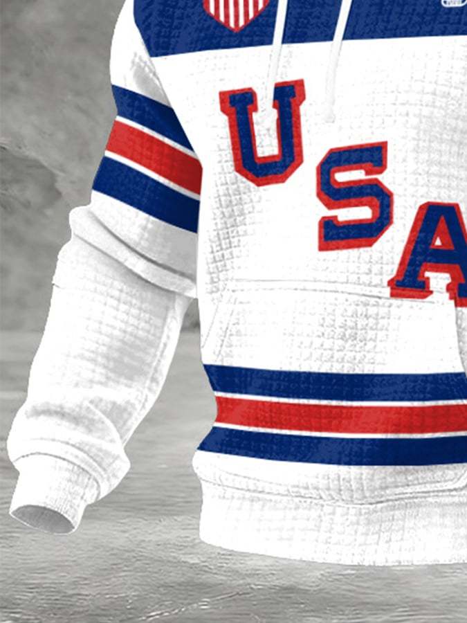 🥇Men's USA Ice Hockey Print Hoodie