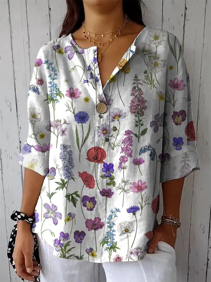 Austra™ | Elegant Floral Blouse.