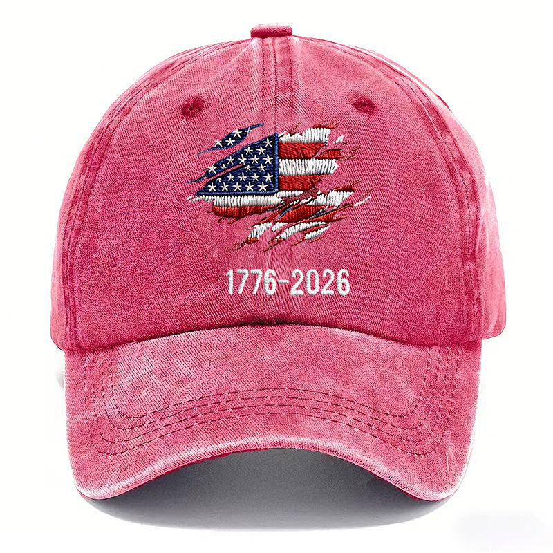 🇺🇸 1776–2026 Patriotic Vintage Washed Cap