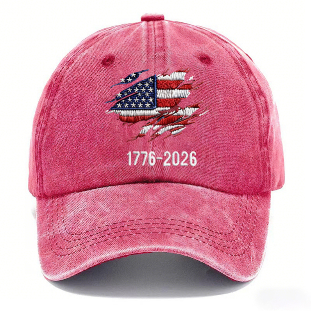 🇺🇸 1776–2026 Patriotic Vintage Washed Cap