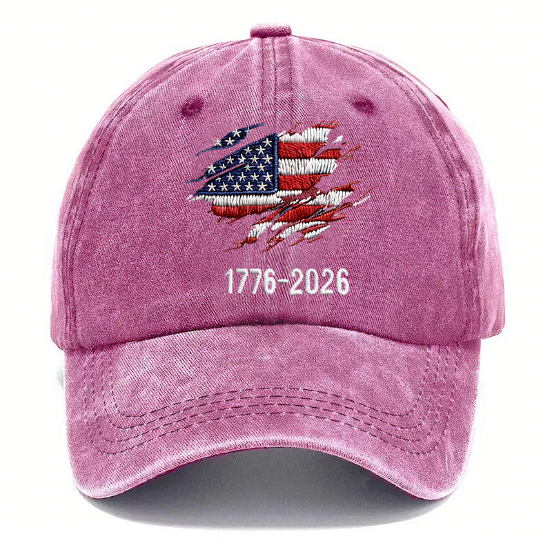 🇺🇸 1776–2026 Patriotic Vintage Washed Cap