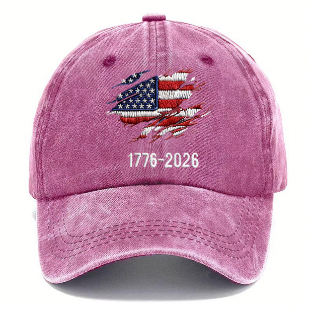 🇺🇸 1776–2026 Patriotic Vintage Washed Cap