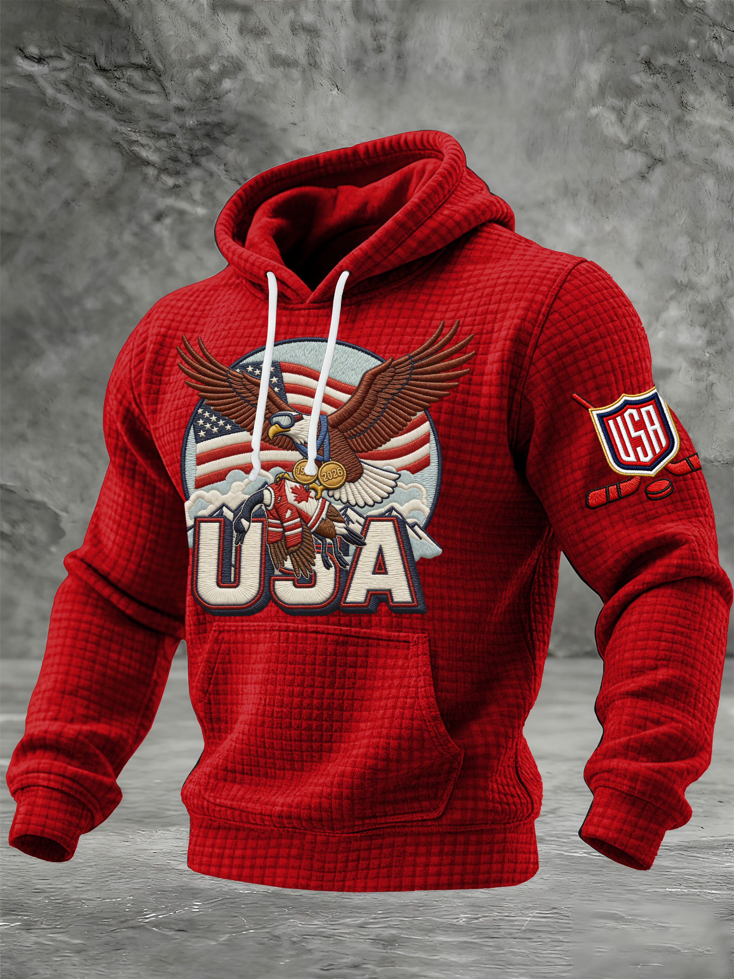 🥇Men's USA Ice Hockey Printed Casual Hoodie