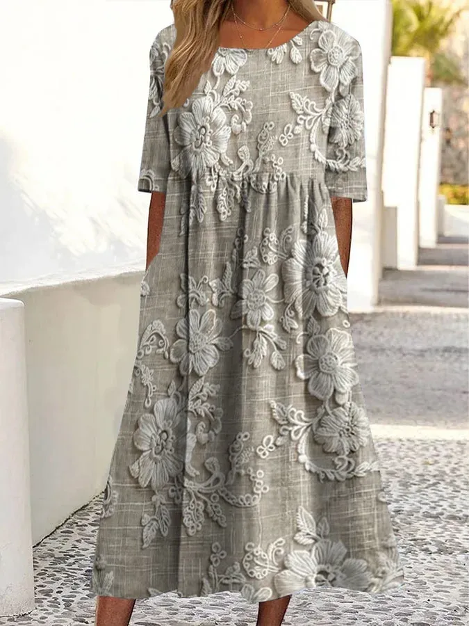 Women's Mid-Length Dress for Spring & Summer
