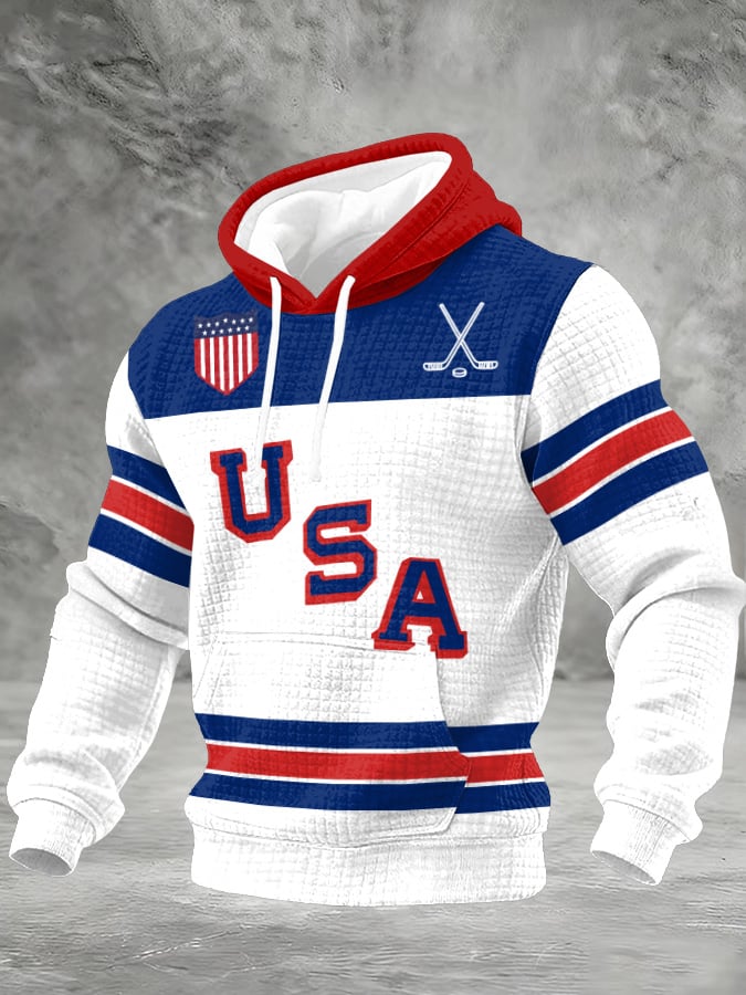 🥇Men's USA Ice Hockey Print Hoodie