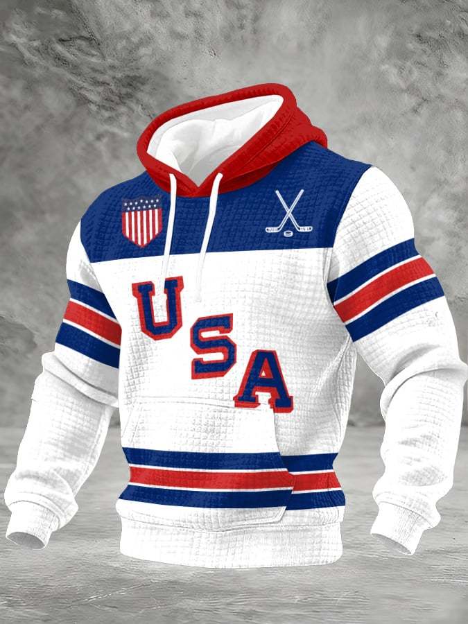 🥇Men's USA Ice Hockey Print Hoodie