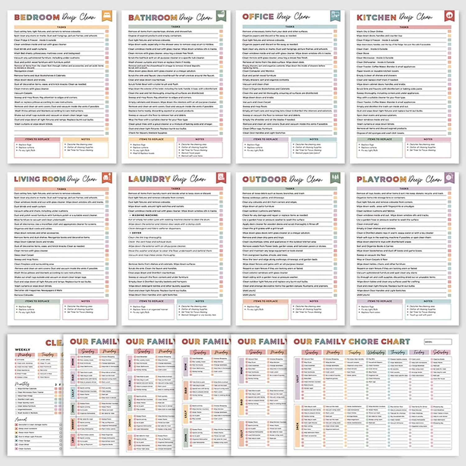 🔥🔥ADHD Cleaning & Organizing Toolkit - Chore Planner✔