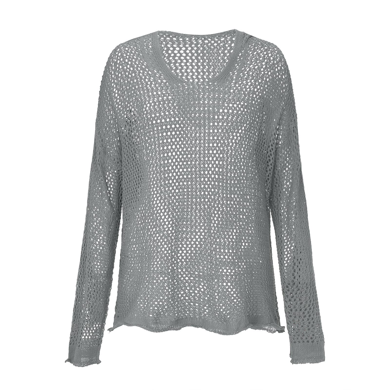 Knitted Hooded Lightweight Loose-Fit Sun-Protective Cardigan