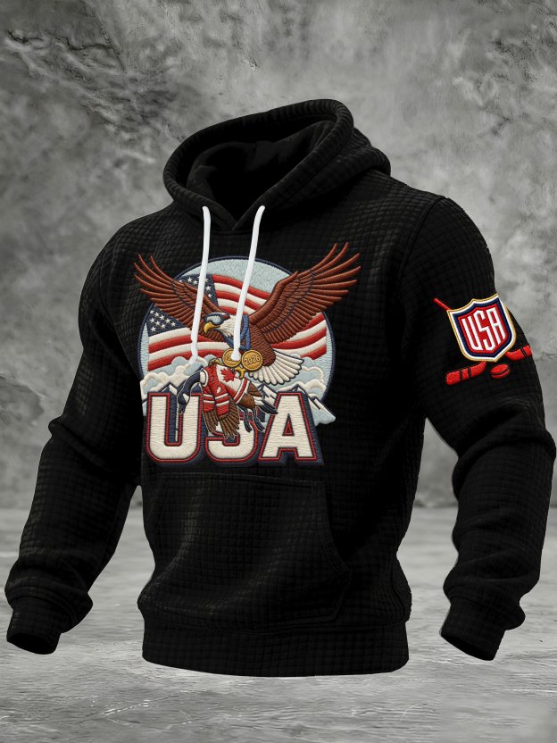 🥇Men's USA Ice Hockey Printed Casual Hoodie