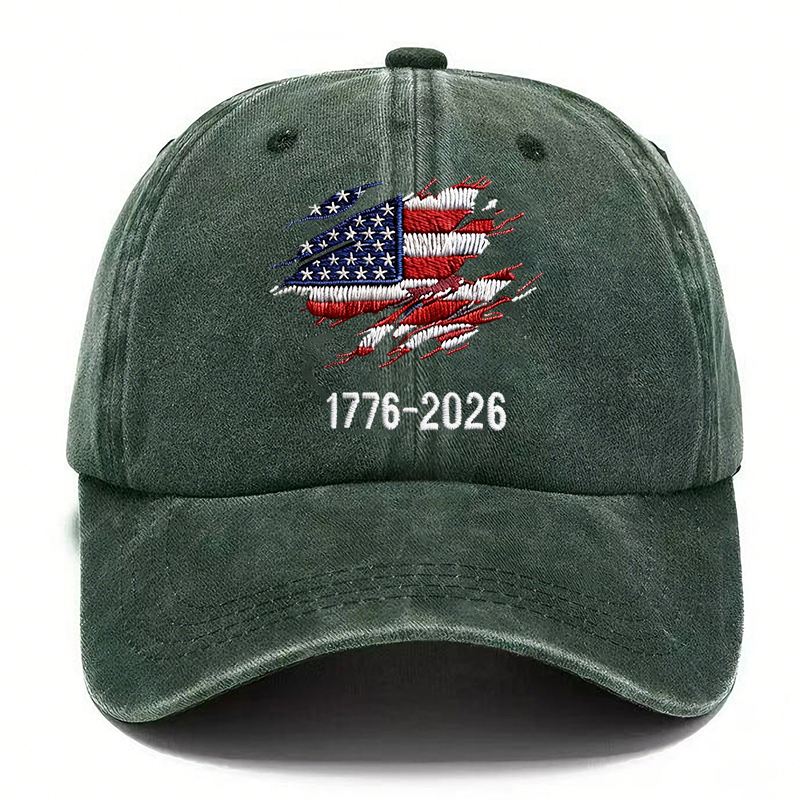🇺🇸 1776–2026 Patriotic Vintage Washed Cap