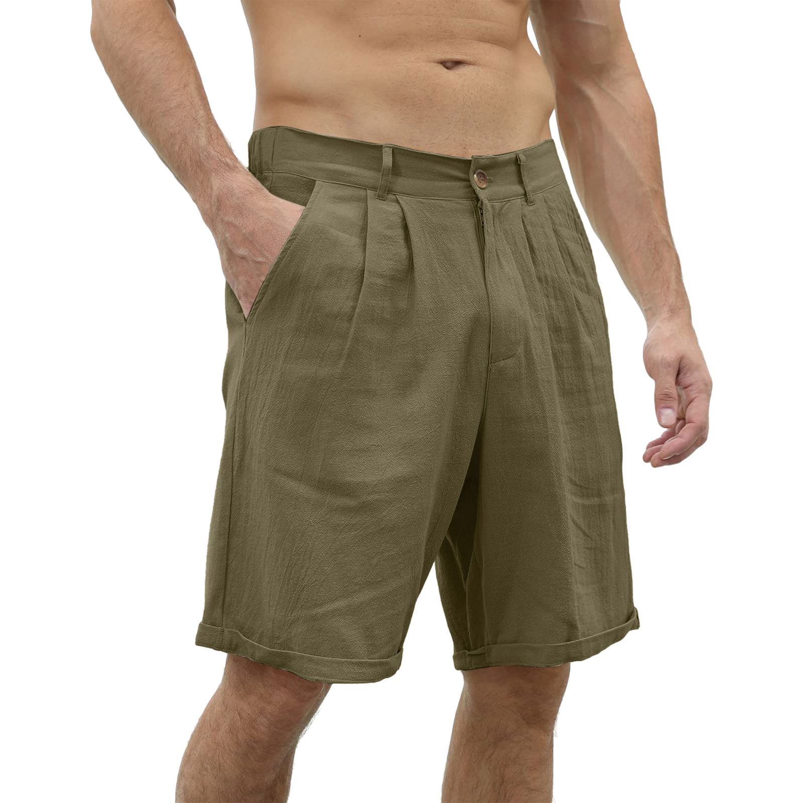 Men's Shorts Linen Shorts Summer Shorts Beach Shorts Pocket Plain Comf