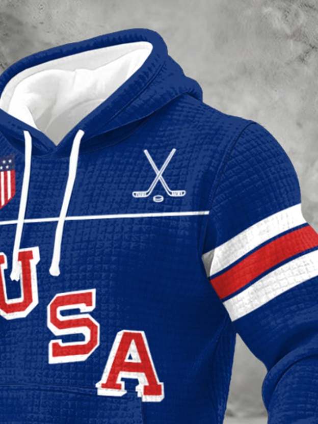 🥇Men's USA Ice Hockey Print Hoodie