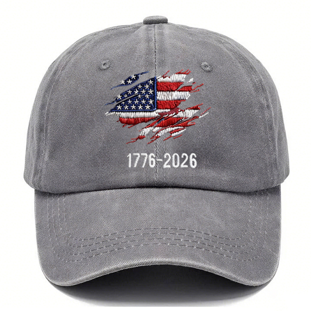 🇺🇸 1776–2026 Patriotic Vintage Washed Cap