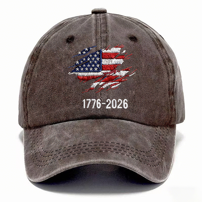 🇺🇸 1776–2026 Patriotic Vintage Washed Cap