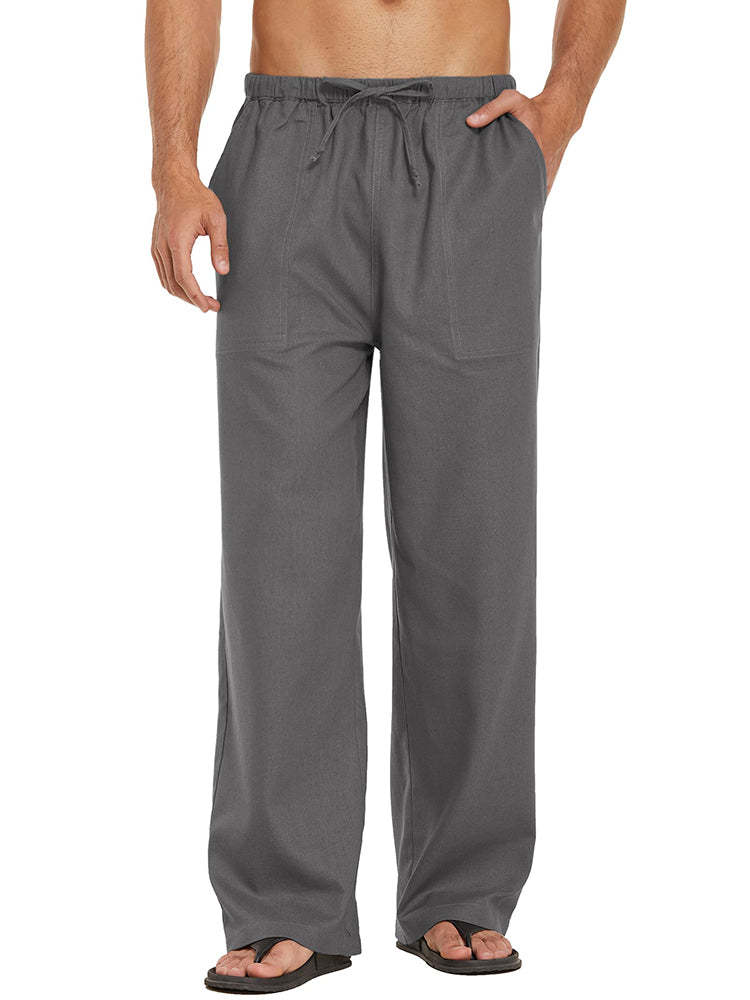 Linen Style Loose Waist Yoga Pants