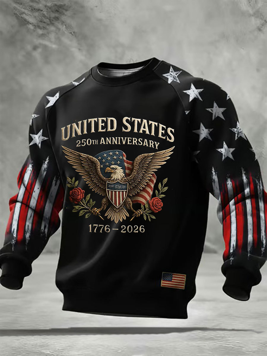 Men's America 250 Printed Casual Sweatshirt