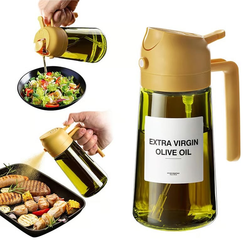 🎁💕2 in 1 Glass Oil Sprayer & Dispenser🔥