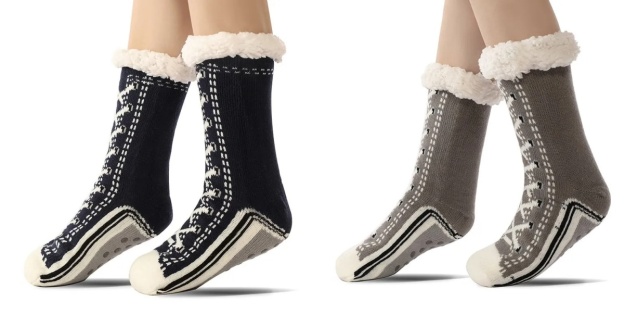 🔥Get 2 Pairs Ultra-Thick Cashmere-Soft Slipper HomeSocks for $22.98