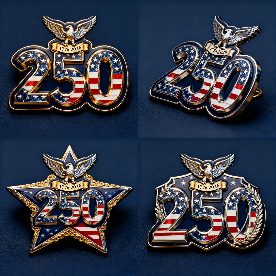 🇺🇸 250th Anniversary Commemorative Brooch