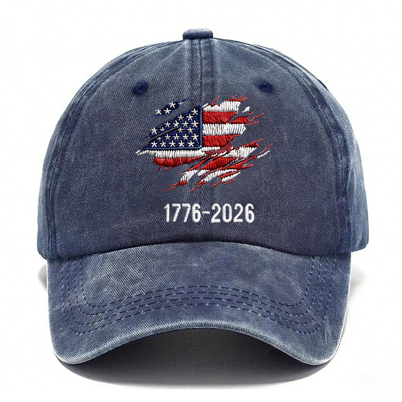 🇺🇸 1776–2026 Patriotic Vintage Washed Cap