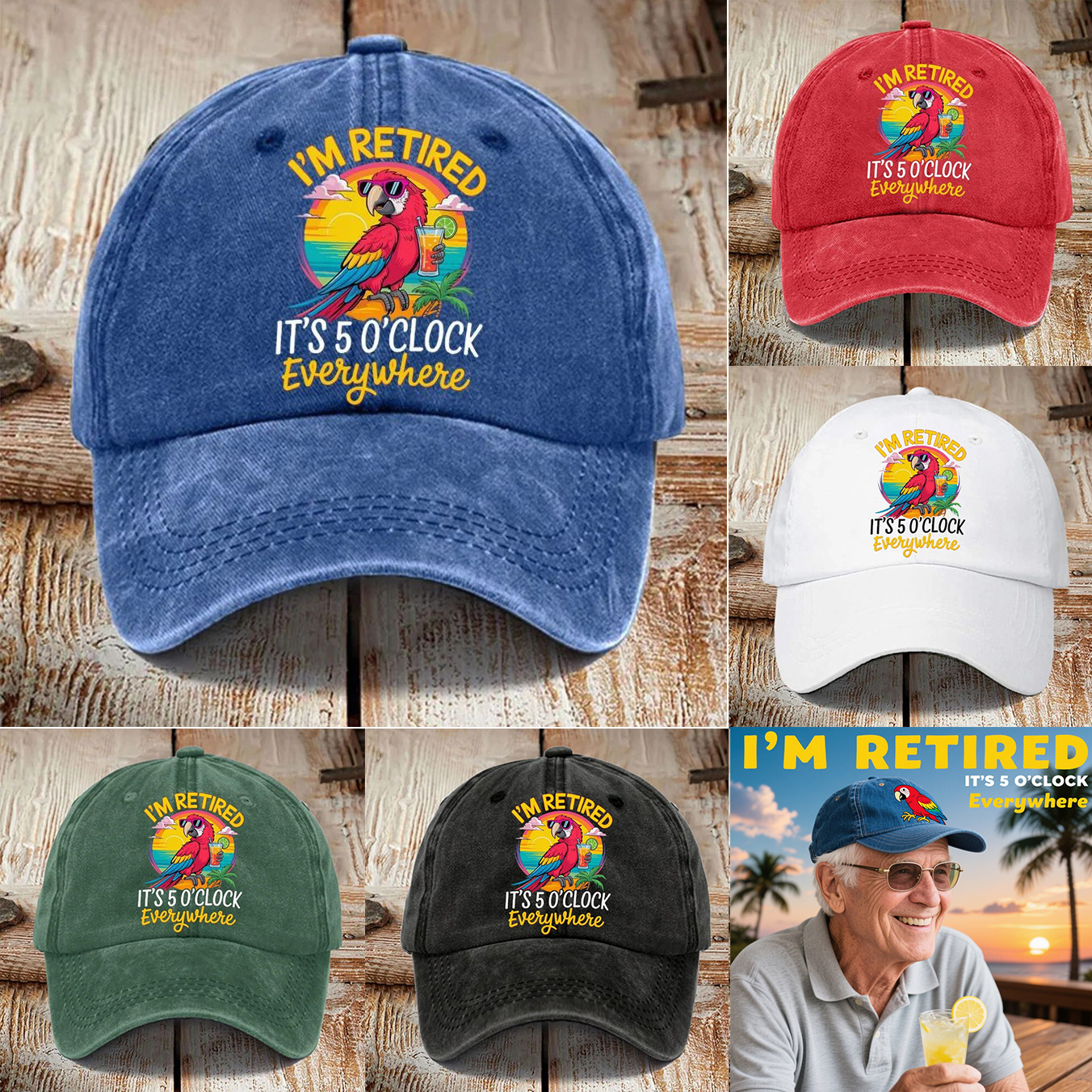 Unisex Hawaiian Design Print Hat