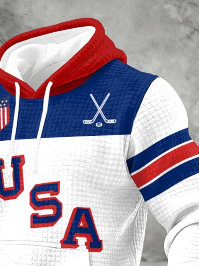 🥇Men's USA Ice Hockey Print Hoodie