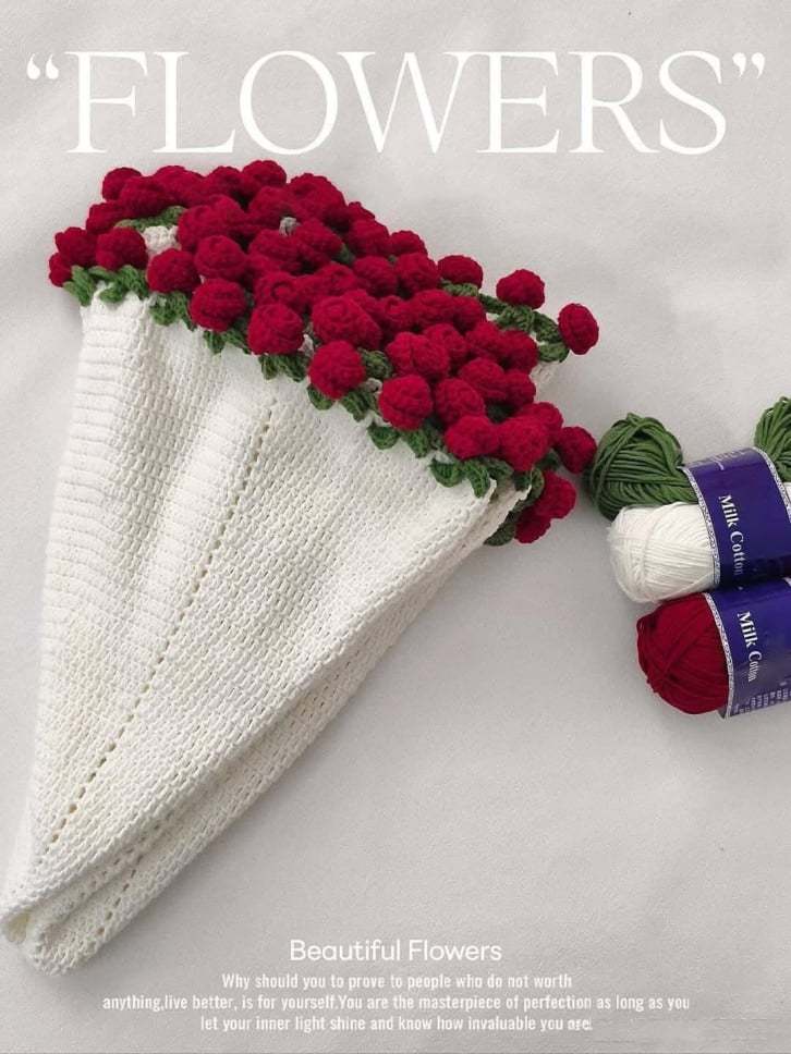 💝Mother's Day 50% OFF - Handmade Yarn DIY Bouquet & Blanket Material Kit
