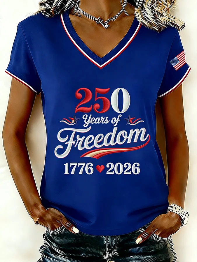 Women's Vintage America 250th Anniversary Print T-Shirt