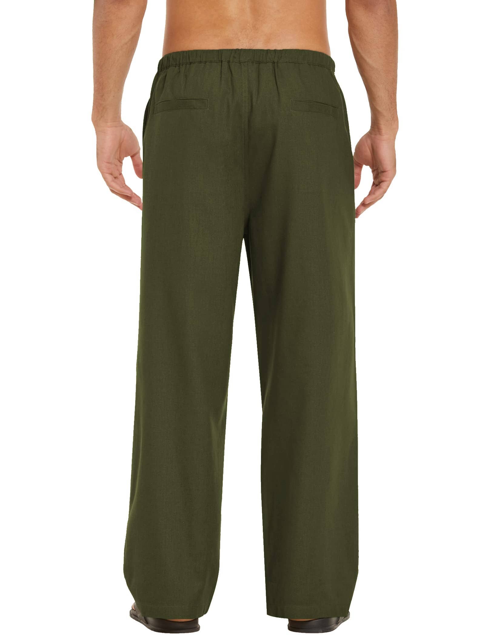 Linen Style Loose Waist Yoga Pants