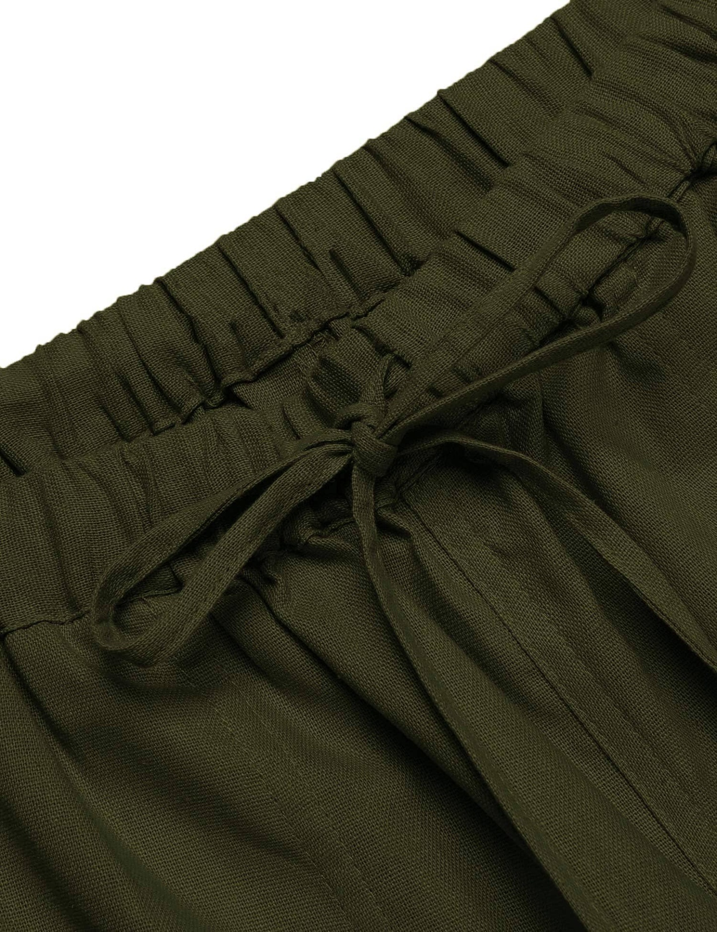 Linen Style Loose Waist Yoga Pants