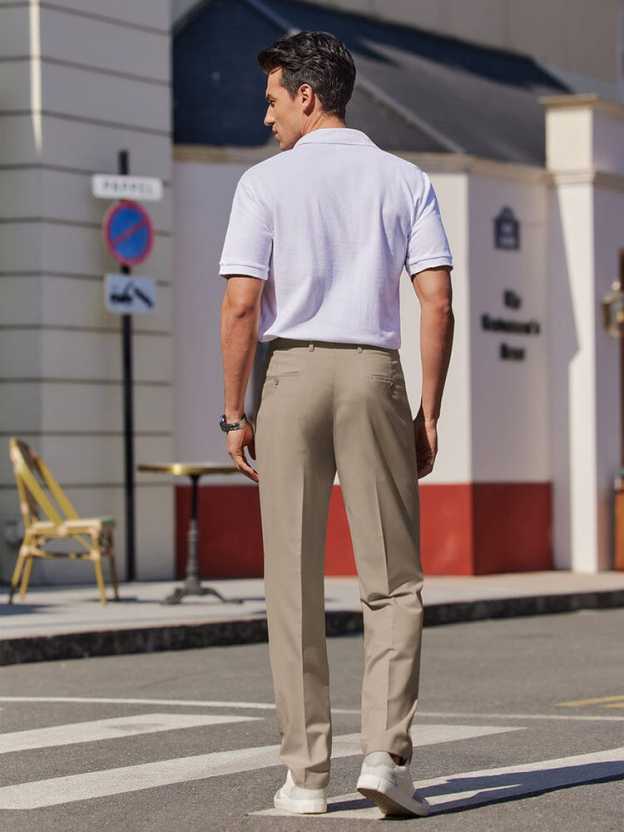 Classic Fit Stretch Suit Pants 